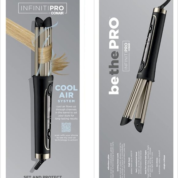 INFINITIPRO BY CONAIR Cool Air Curling Iron for soft curls and waves - Picture 1 of 8